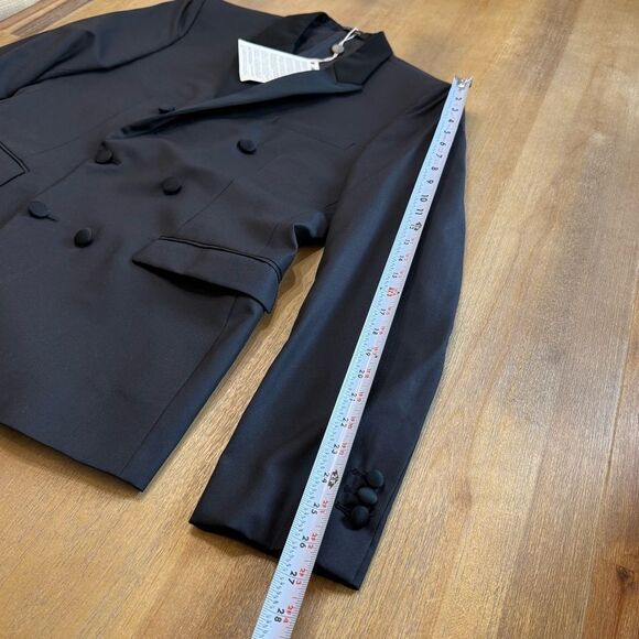 Emporio Armani Tux 40R Wool Mulberry Silk Double Breasted‎ Dark Navy Blue - Picture 5 of 14